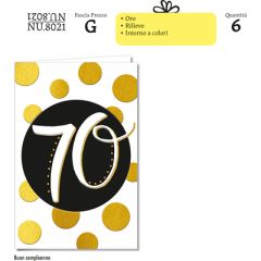 BIGLIETTO CROMO COMPLEANNO 70 ANNI NU.8021