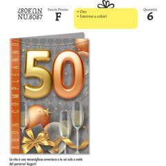 BIGLIETTO CROMO COMPLEANNO 50 ANNI NU.8087