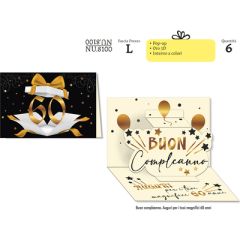 BIGLIETTO CROMO COMPLEANNO 60 ANNI NU.8100 POP UP