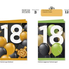 BIGLIETTO CROMO 18 ANNI 8,5X13,5 NU.8130