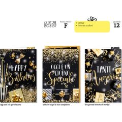 BIGLIETTO CROMO COMPLEANNO GLITTER BC.8137