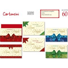 BIGLIETTO CROMO NATALE CARTONC. SEMPLICI  9X14 NT.8543