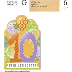 BIGLIETTO CROMO COMPLEANNO 10 ANNI NU.9025