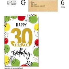 BIGLIETTO CROMO COMPLEANNO 30 ANNI NU.9027