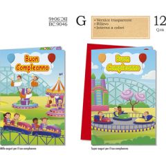 BIGLIETTO CROMO COMPLEANNO BIMBI BC.9046