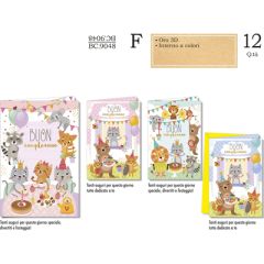 BIGLIETTO CROMO COMPLEANNO BIMBI BC.9048