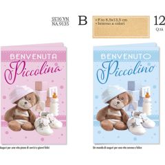 BIGLIETTO CROMO NASCITA 8,5X13,5 NA.9135