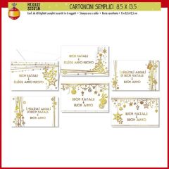 BIGLIETTO CROMO NATALE CARTONCINI SEMPLICI 9X14 NT.0332