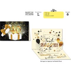 BIGLIETTO CROMO COMPLEANNO 40 ANNI NU.8098 POP POP