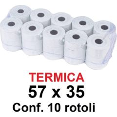 ROTOLI X REGISTRATORE DI CASSA 57X35 TERMICI R.P.