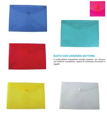 BUSTE PVC C/BOTTONE 14X10 A7 ASS.  01NIK054/2