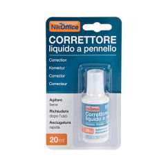 CORRETTORE NIK LIQUIDO C/PENNELLO BL. X1 22NIK021/BL