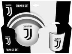 JUVENTUS SET PIATTO PIANO+FONDO+BICCHIERE 9JV