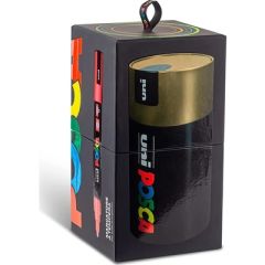 PENNARE.UNIPOSCA P.M.  X 18 GIFT BOX COPERCHIO ORO 8516